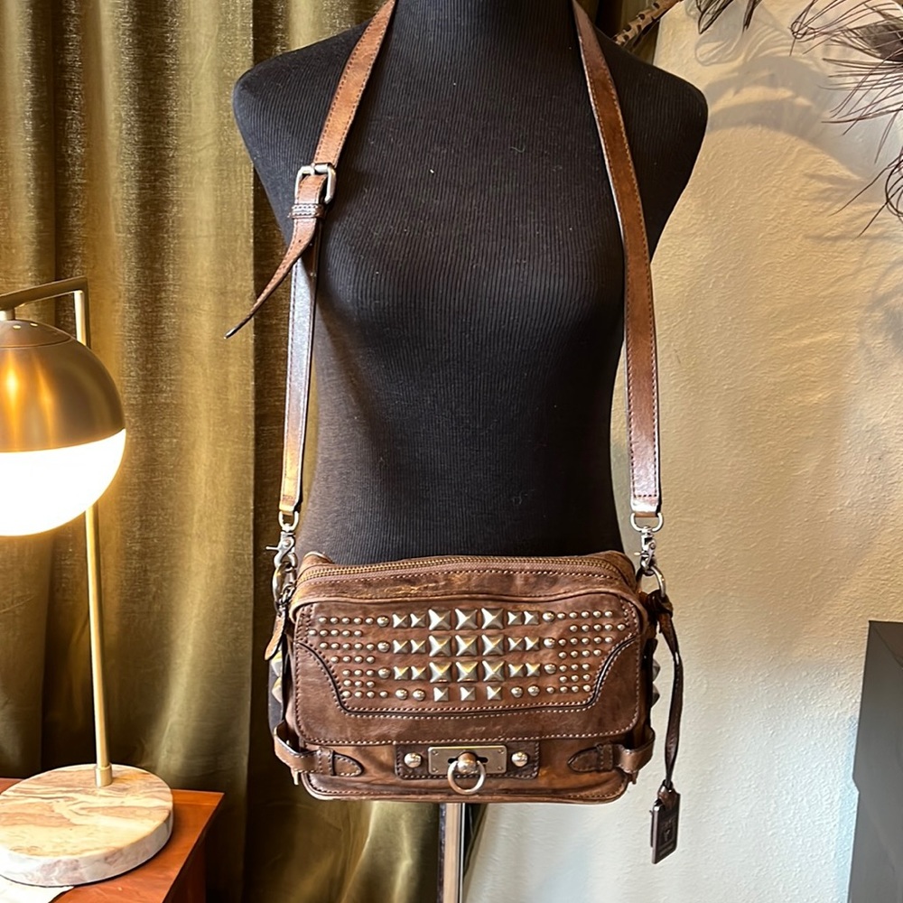 Frye studded crossbody bag